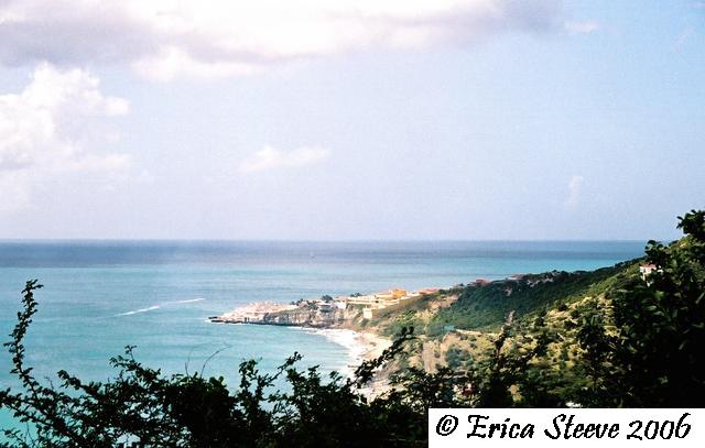 View from a lookout in St Maarten