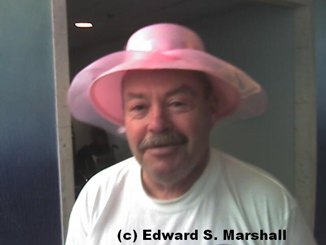 Dad looked especially nice in Yolanda's hat.