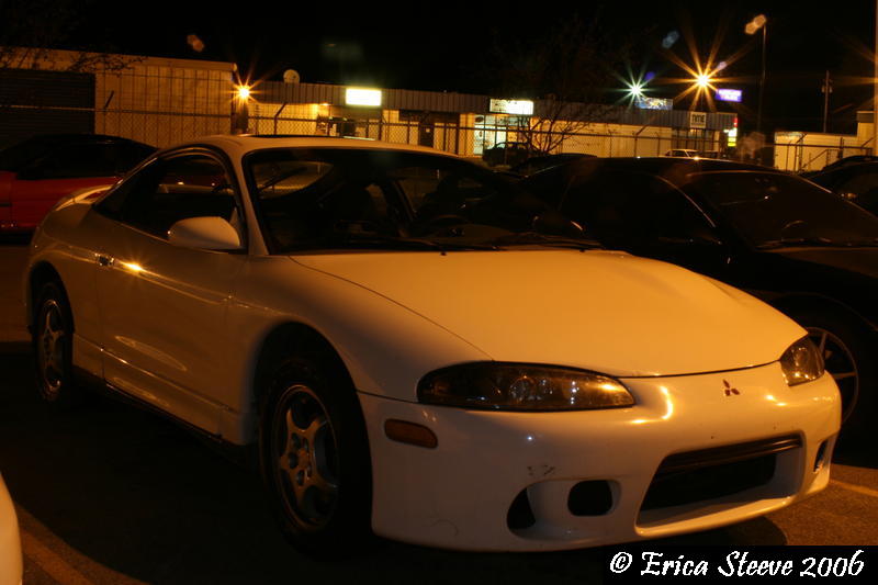 Kris's car in the parking lot Saturday night