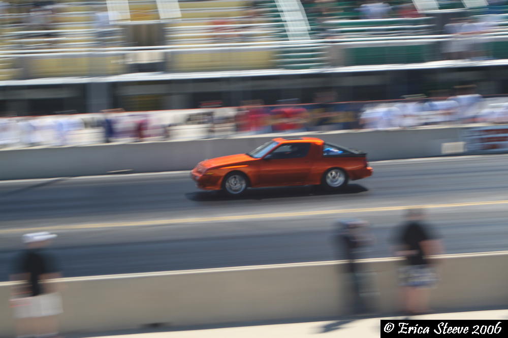 a Starion going down the track