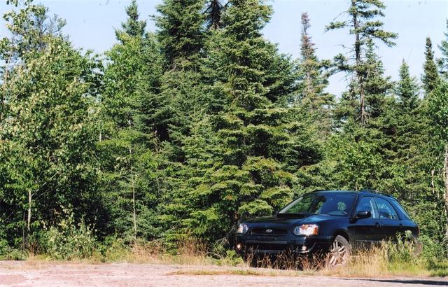 WRX, offroad at Sleeping Giant Prov. Park.