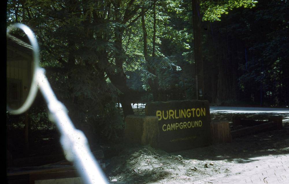Burlington Campground sign