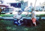 1958, 06:  Sally, dog, cat, & Sharon