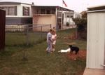 1971, 08:  unknown kids, a rabbit & a dog