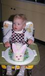 1976, 06:  Eddy with bunny cake