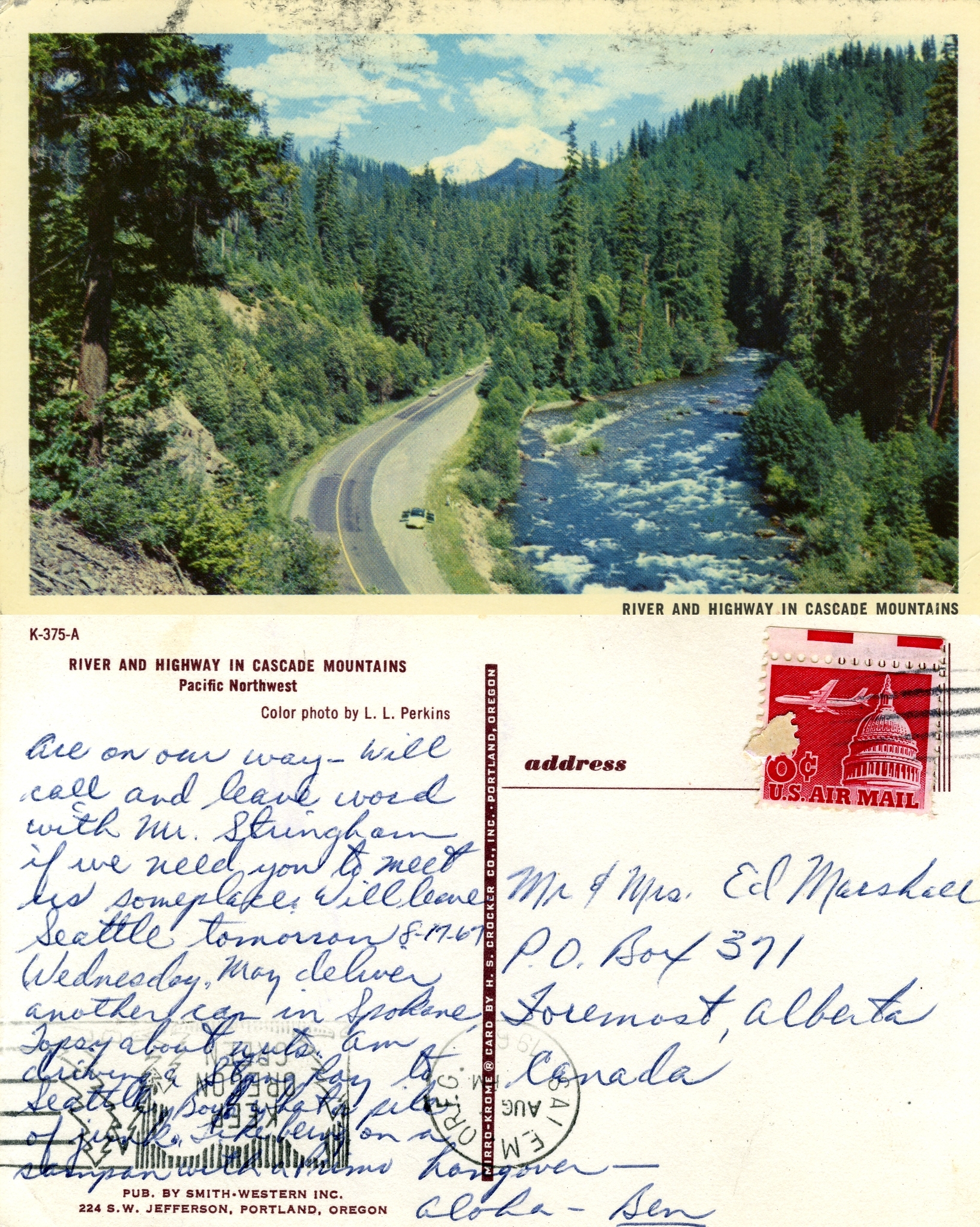 1967, 08, 17:  Postcard from Ben