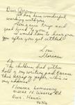 Letter from Florence Lomaoang