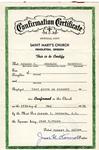 Ed Marshall's Confirmation Certificate